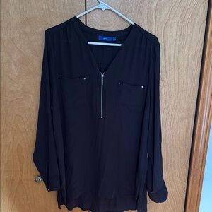 Black Zippered Blouse by Apt. 9